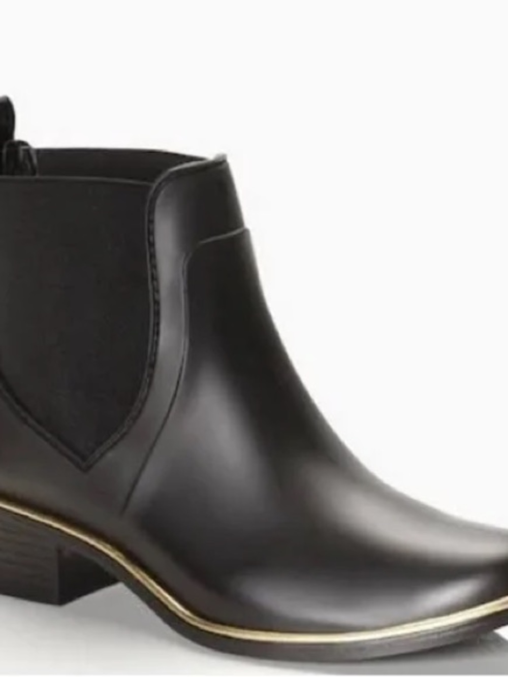 kate spade Black Chelsea Ankle Boot with Gold Accent